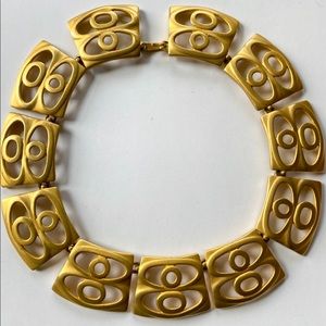 Vintage Maxine Denker Modernist Gold Necklace 16 »